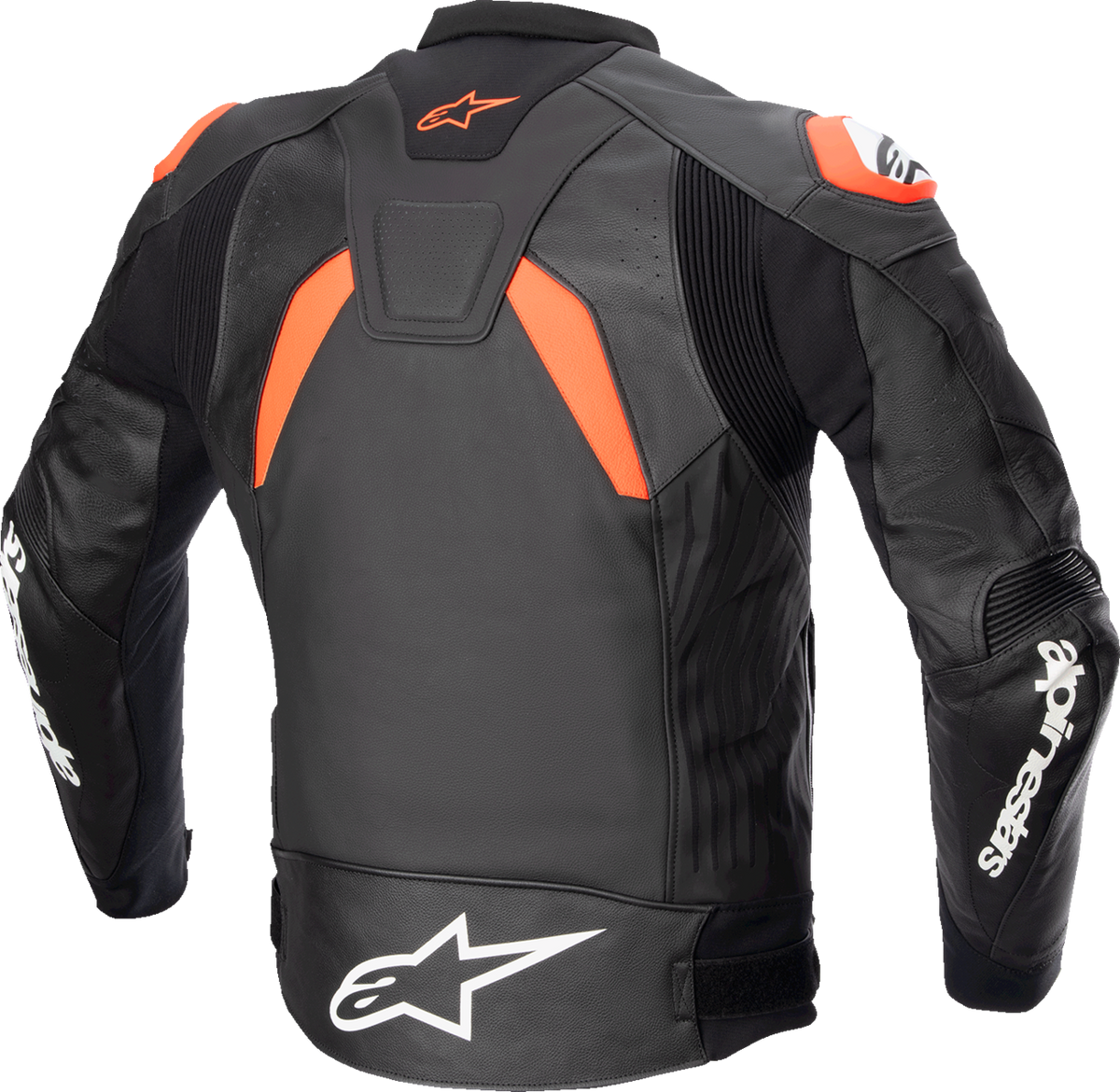Alpinestars GP Plus v4 Leather Jacket in Black/Red Fluo/White