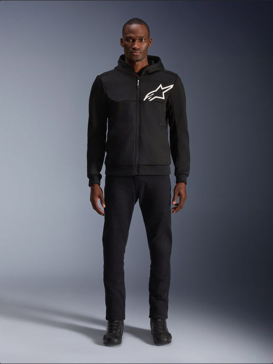Alpinestars Chrome v2 Sport Hoodie in Black/White