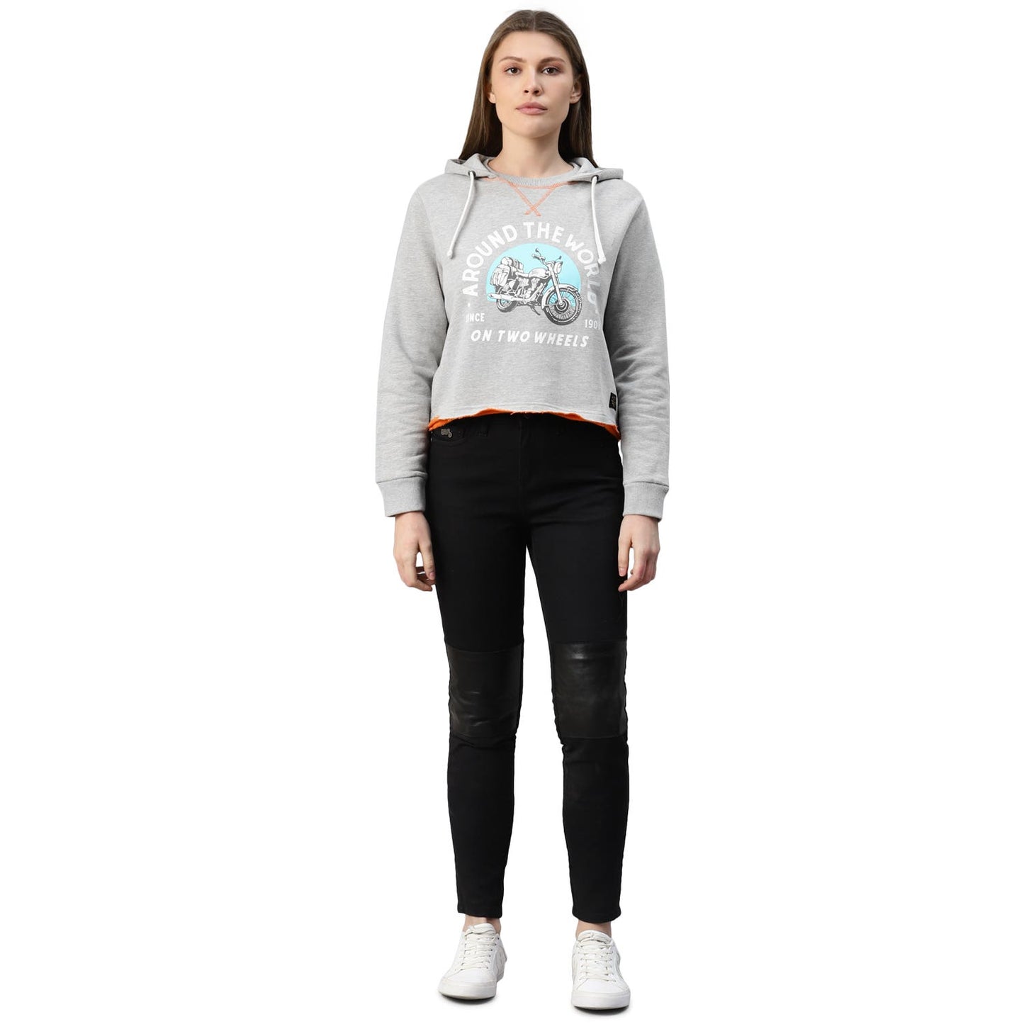 Royal Enfield Around The World Pullover Hoodie Grey
