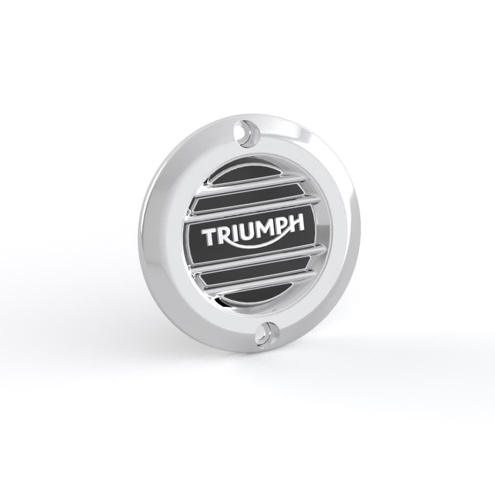 Ribbed Clutch badge in Chrome