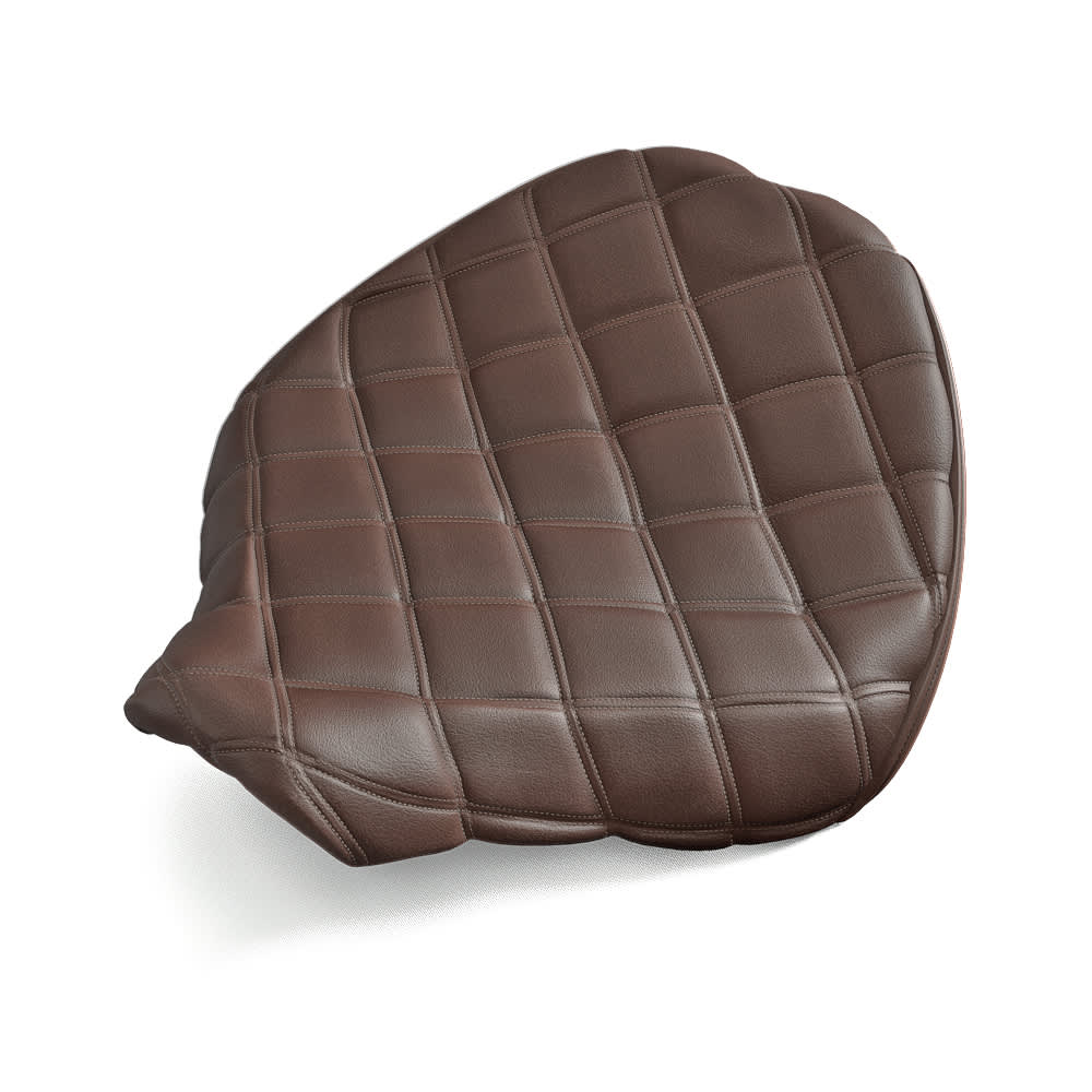 Triumph Genuine accessory of the brown quilted rider seat