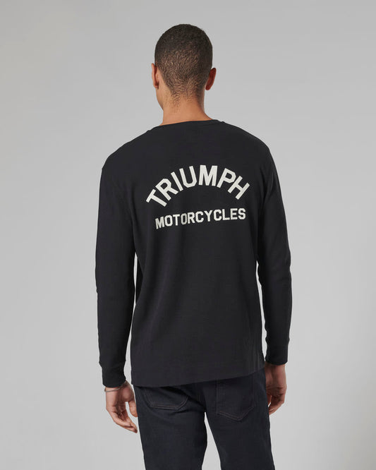 Triumph Dean Long Sleeve Waffle Tee Black