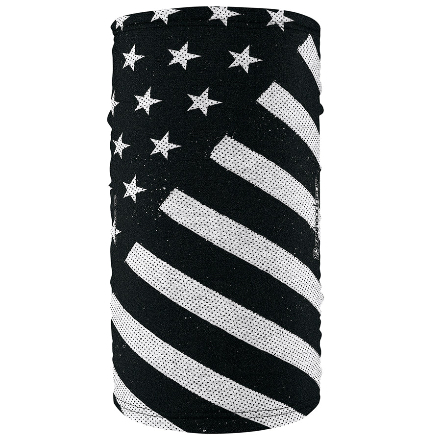 ZAN headgear Motley Tube® Fleece Lined in Black and White Flag