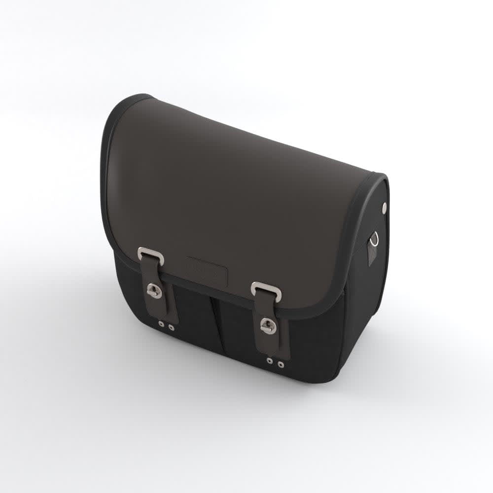 Waxed Cotton Pannier LHS - Black