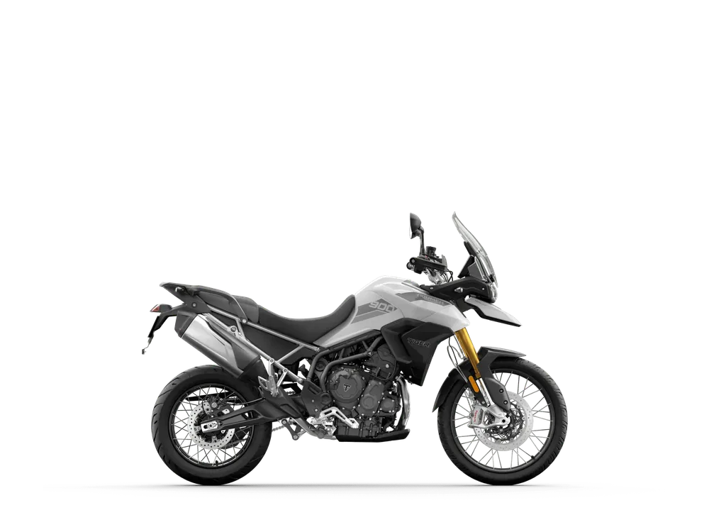Triumph TIGER 900 RALLY (MY23) 2020 in Pure White, right side studio photograph