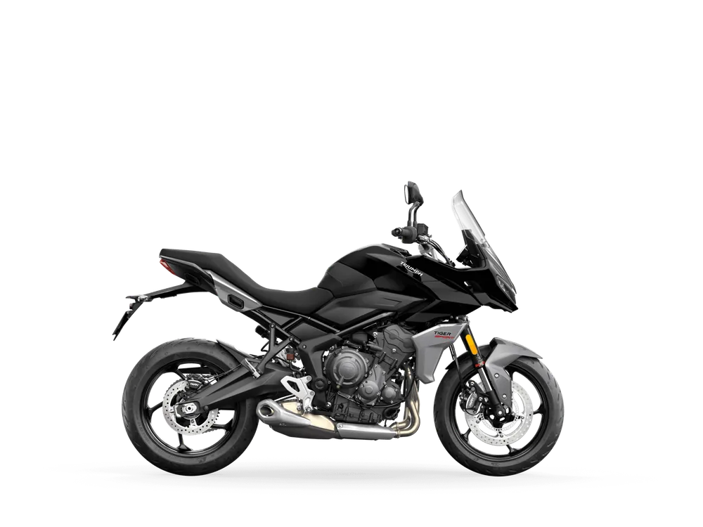 Triumph TIGER SPORT 660 (MY24) 2022 in Jet Black / Graphite, right side studio photograph