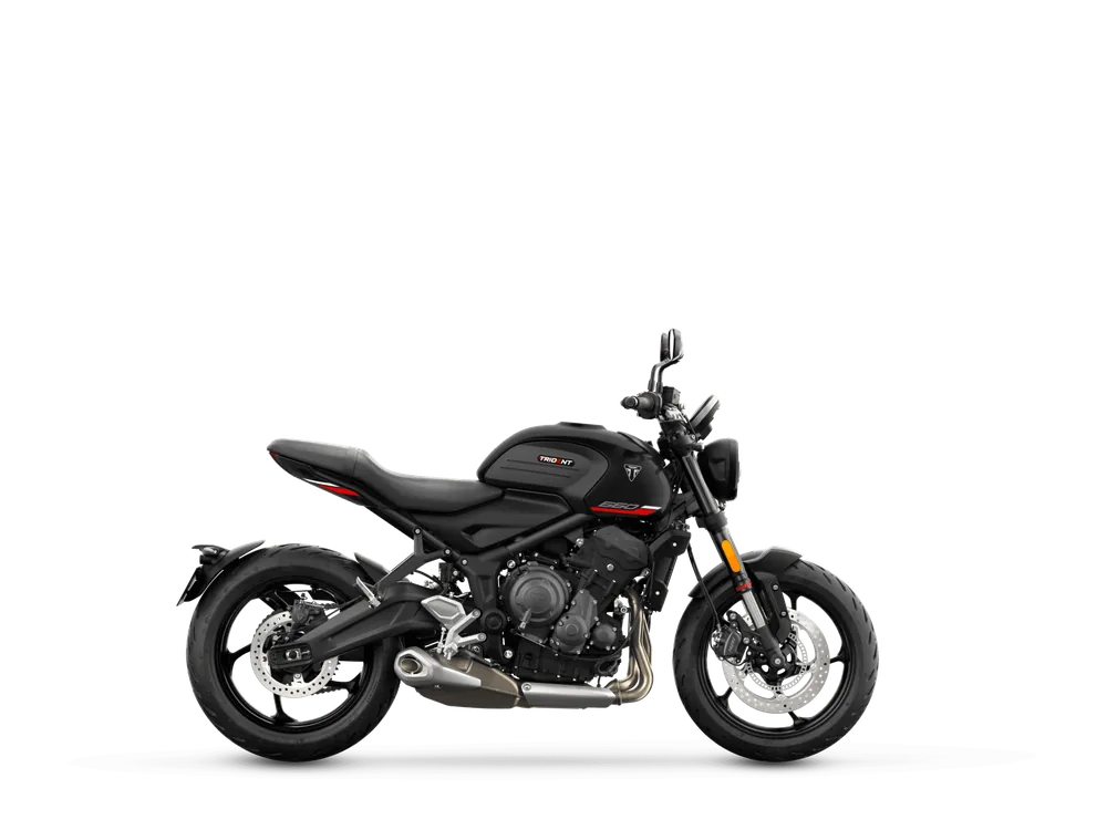 Triumph TRIDENT 660 2025 2025 in Jet Black, right side studio photograph