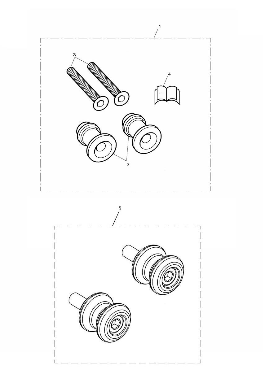 Paddock Stand Bobbin Kits exploded diagram
