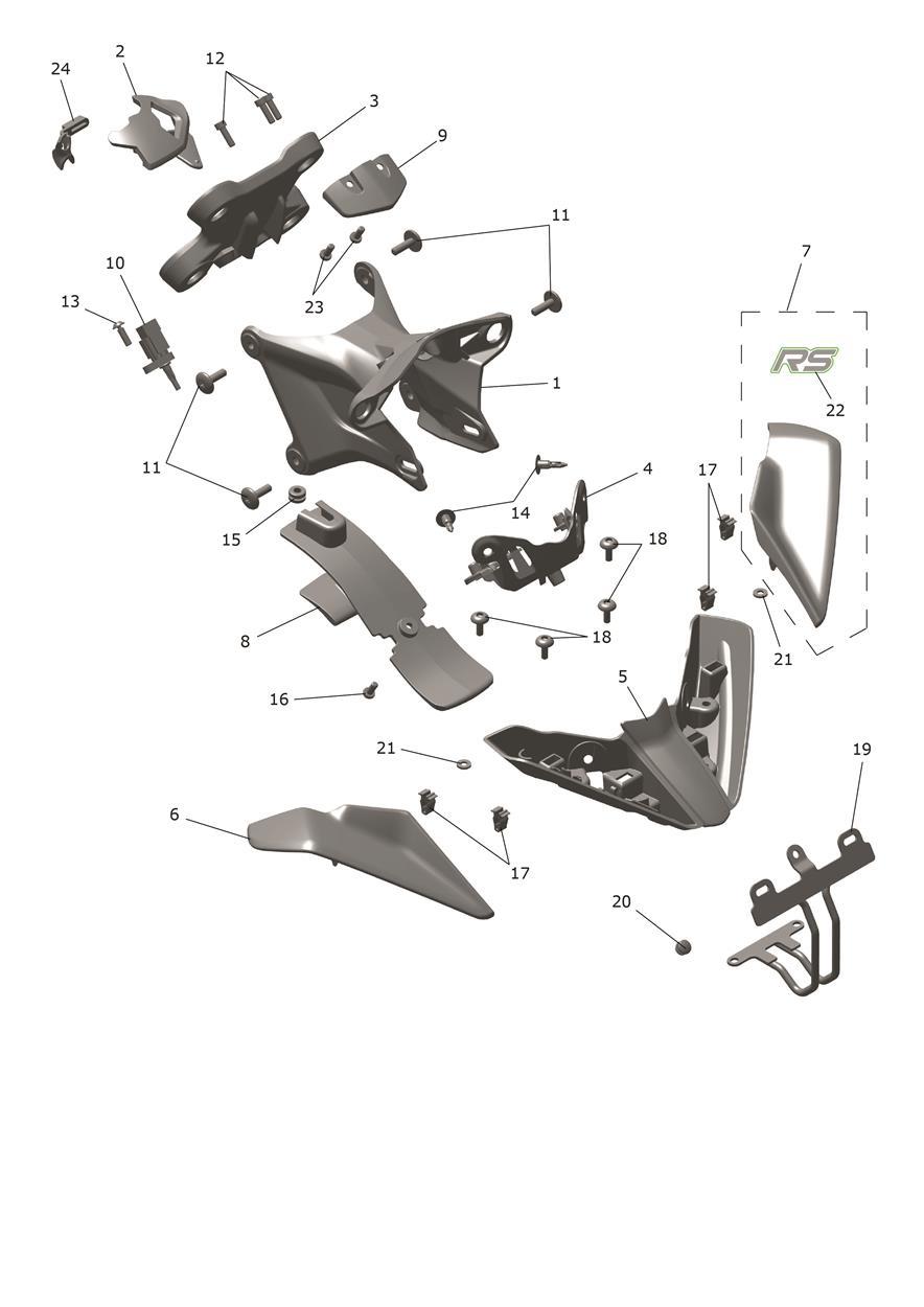 Cockpit & Front Subframe Assy exploded diagram