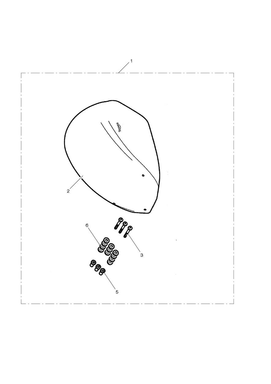 Flyscreen Visor Kit, Smoked exploded diagram