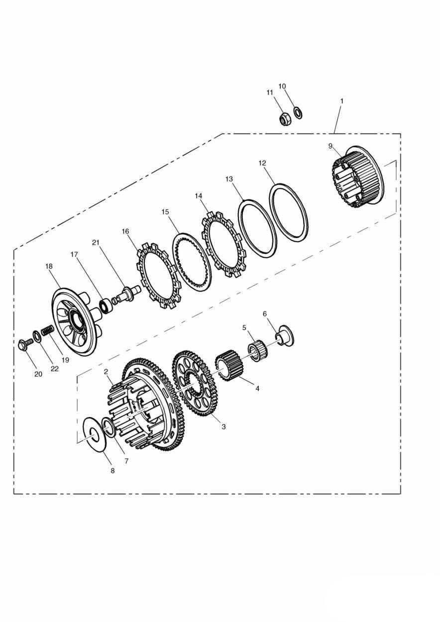 Clutch exploded diagram