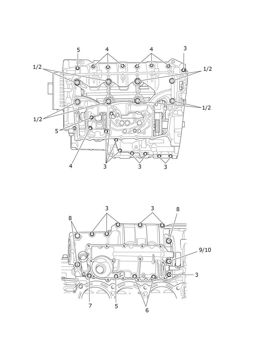 Crankcase Bolts exploded diagram