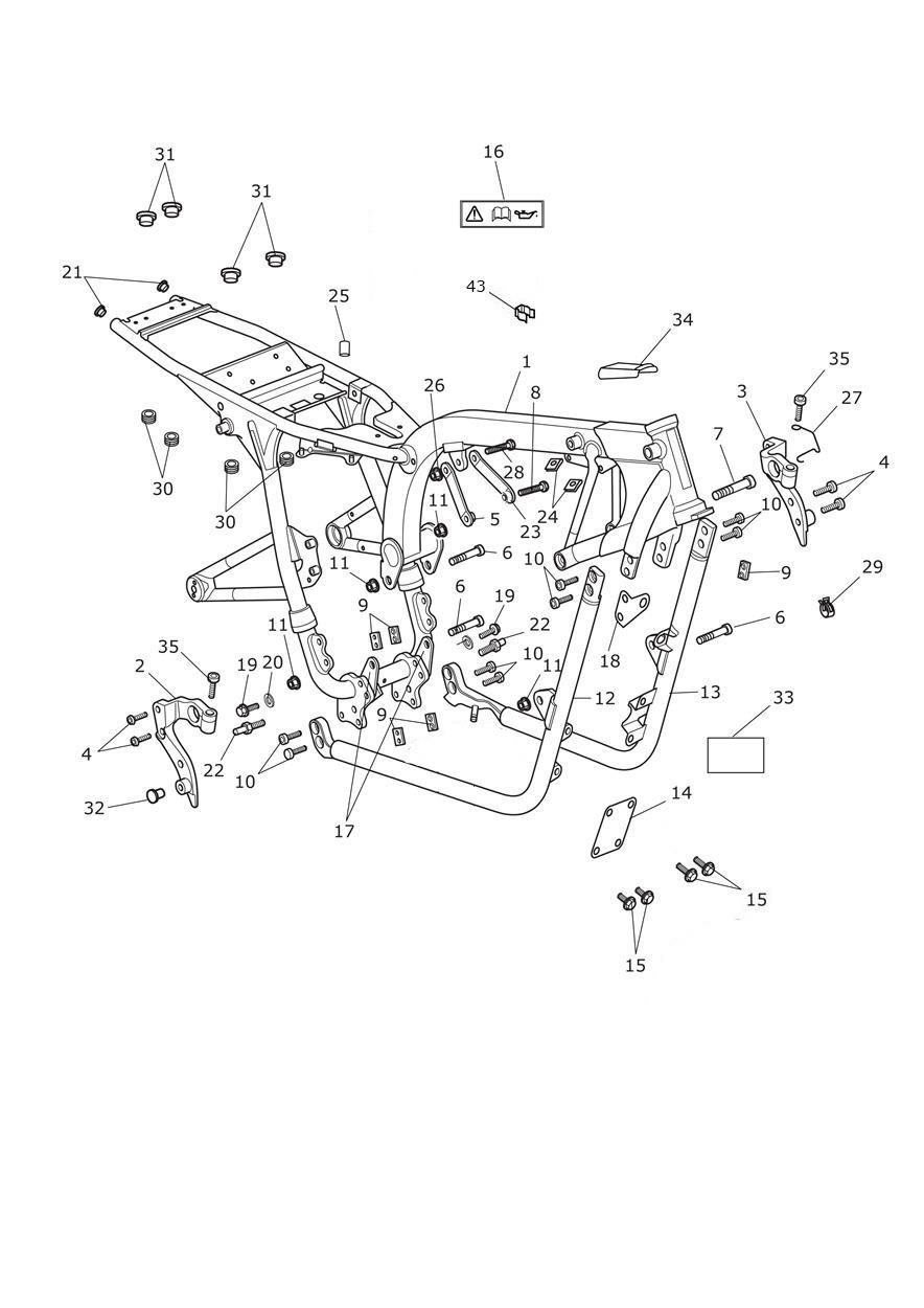 Main Frame & Fittings exploded diagram