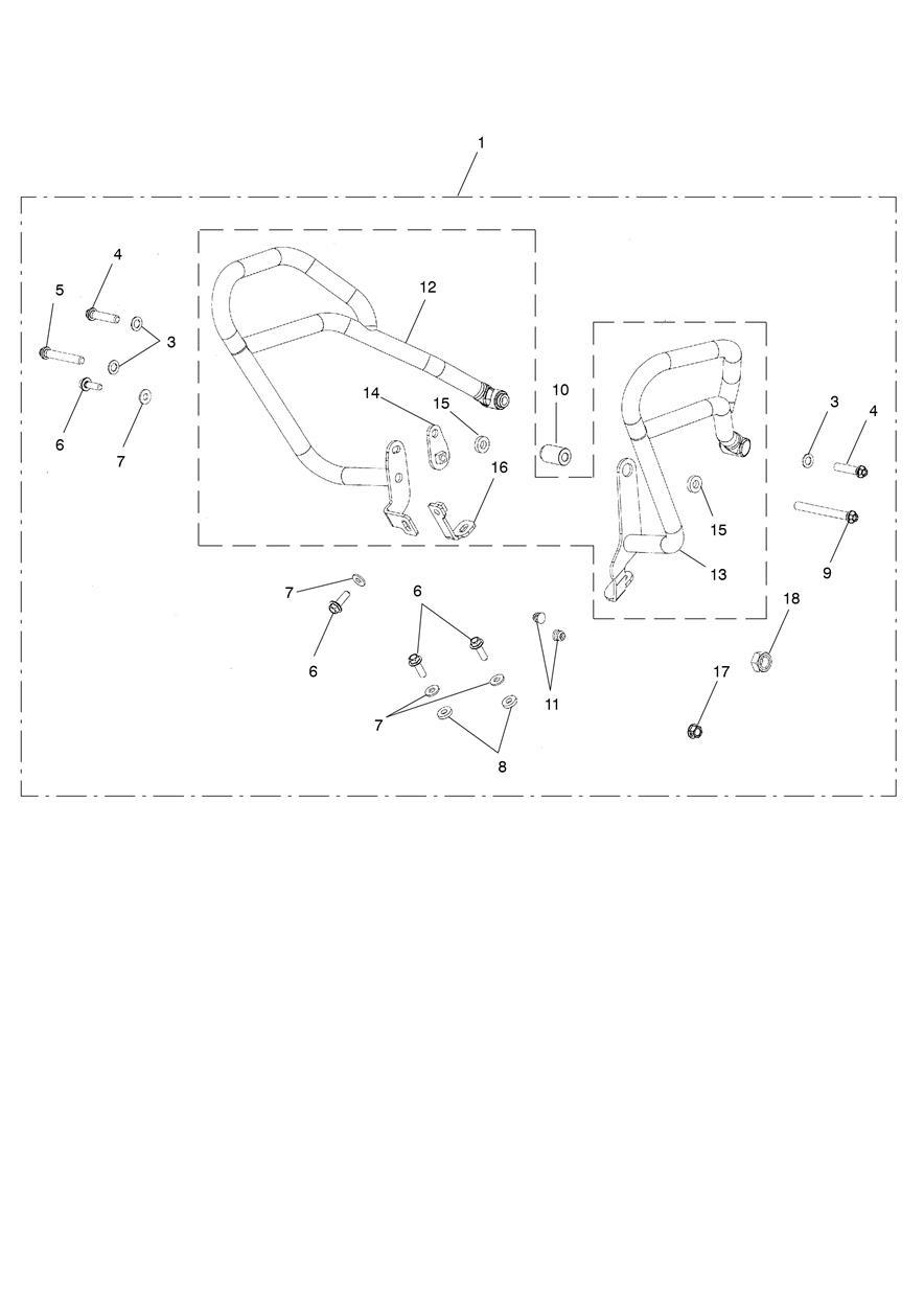 Fuel Tank Pro Bars Kit, SS exploded diagram