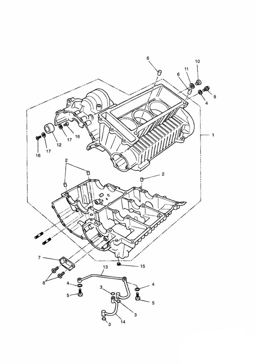 Crankcase exploded diagram