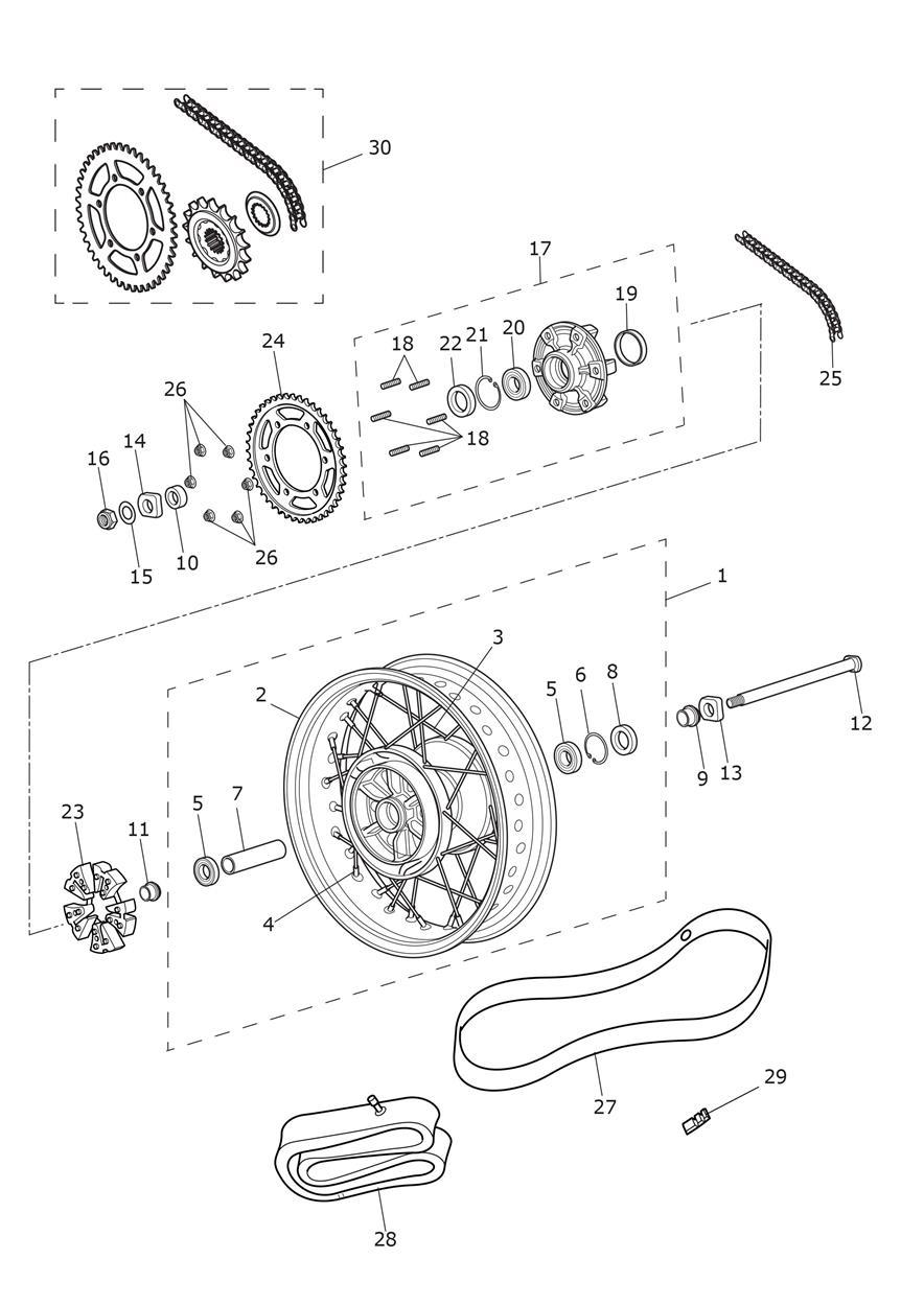 Rear Wheel exploded diagram
