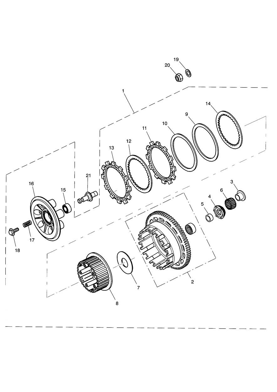 Clutch exploded diagram