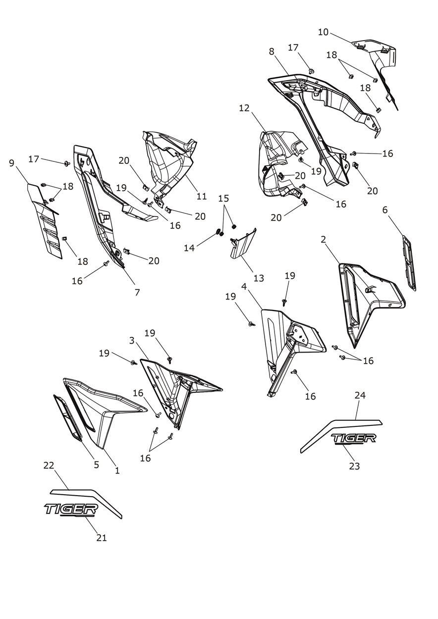 Side Panels exploded diagram