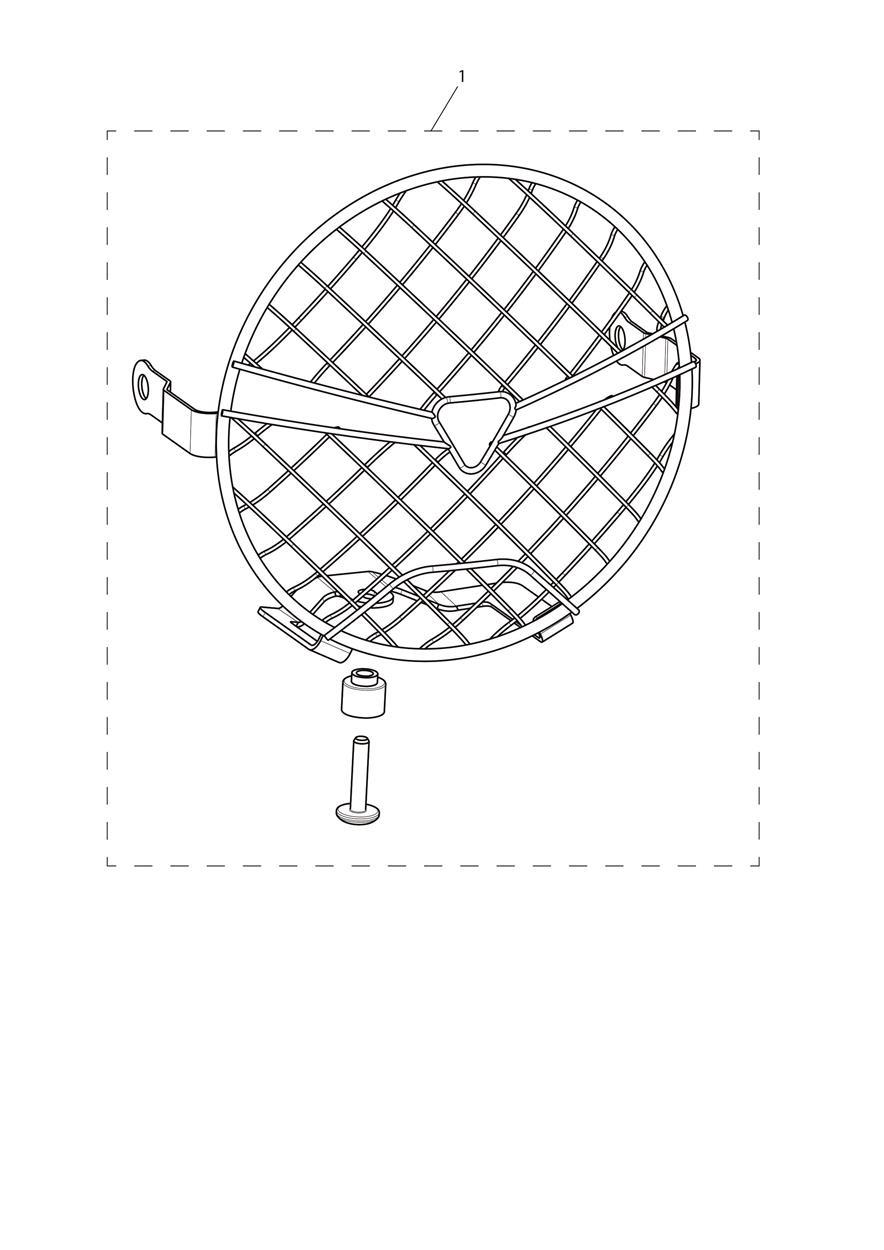 Grille, Headlight, Kit exploded diagram