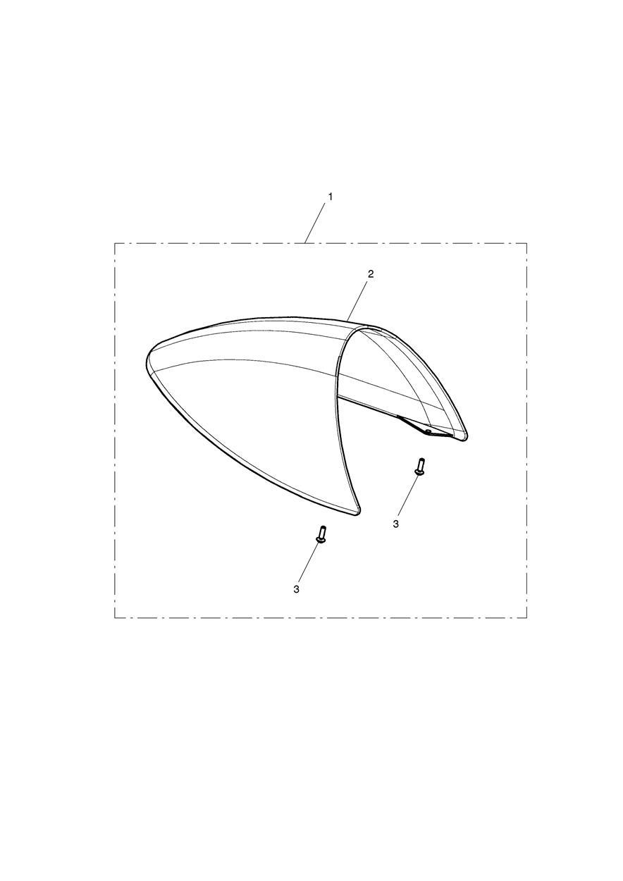 Seat Cowl, Painted exploded diagram