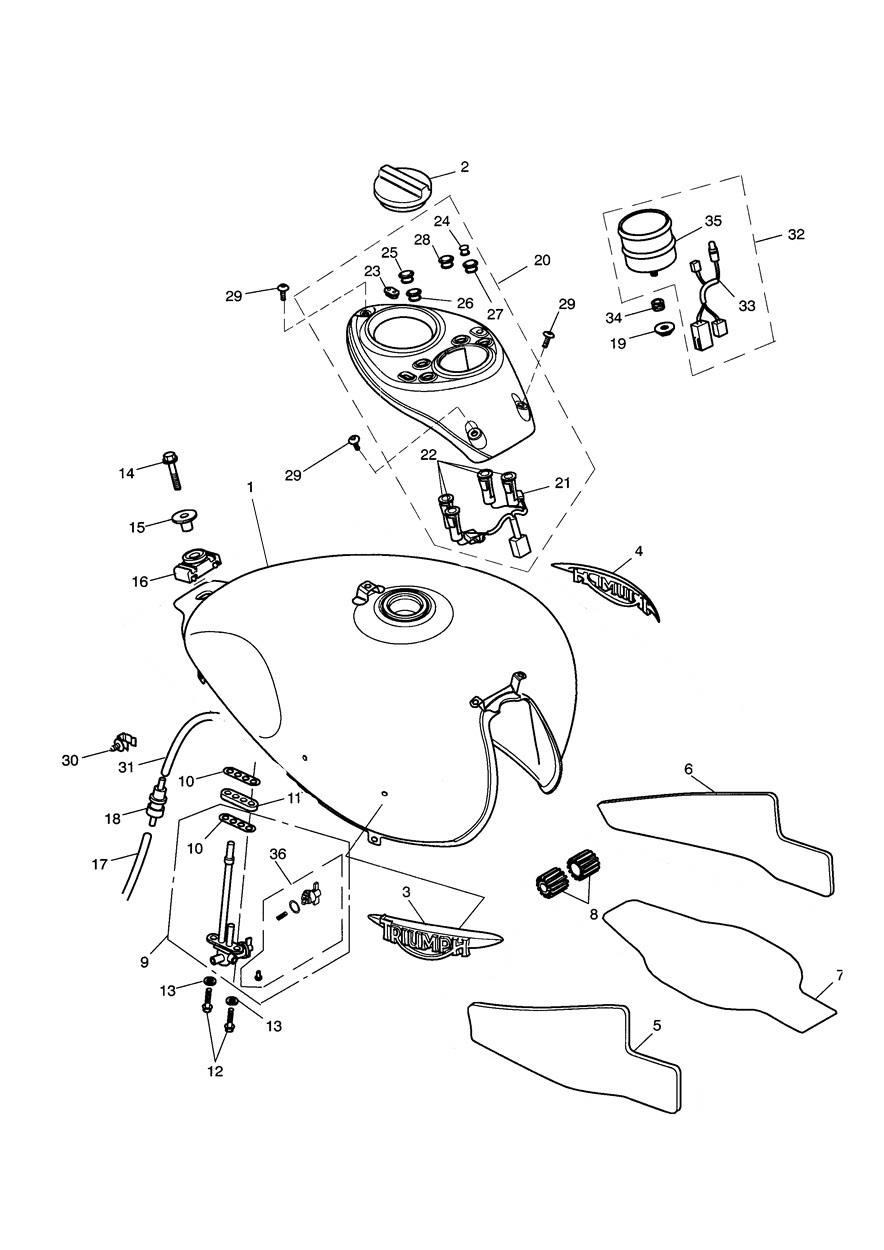 Fuel Tank & Fittings exploded diagram