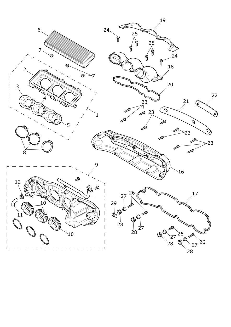 Airbox exploded diagram
