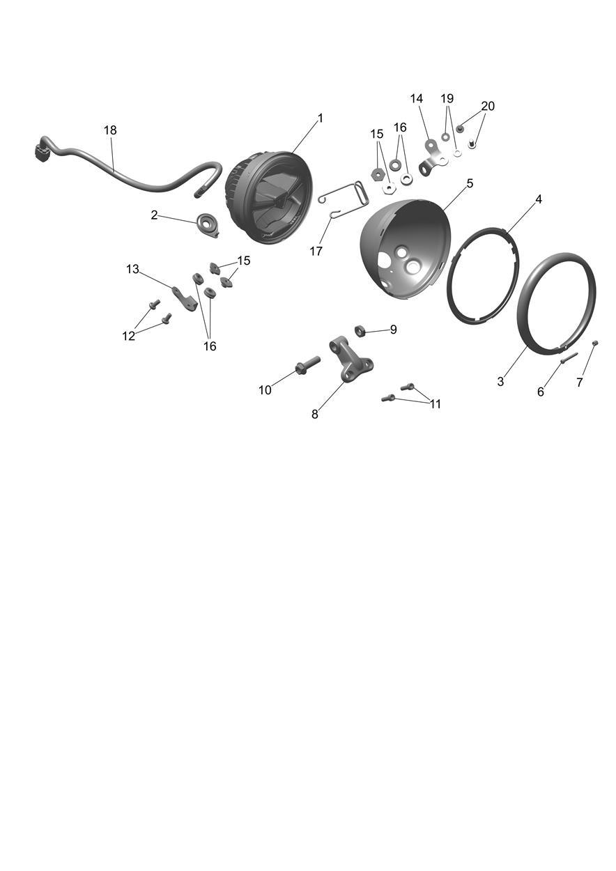Headlights exploded diagram