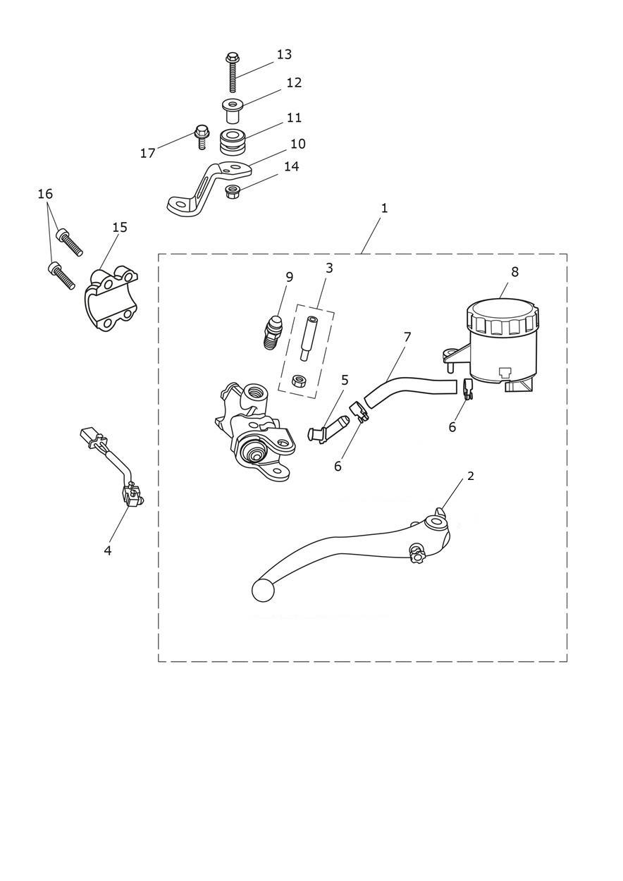Front Master Cylinder Assy exploded diagram