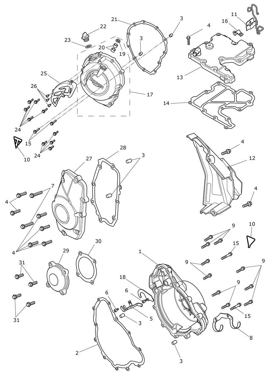 Engine Covers exploded diagram