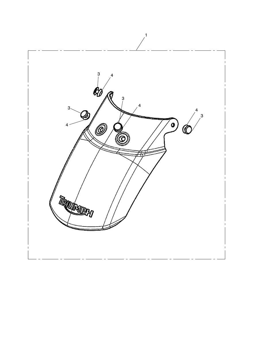 Front Mudguard Extension Kit exploded diagram