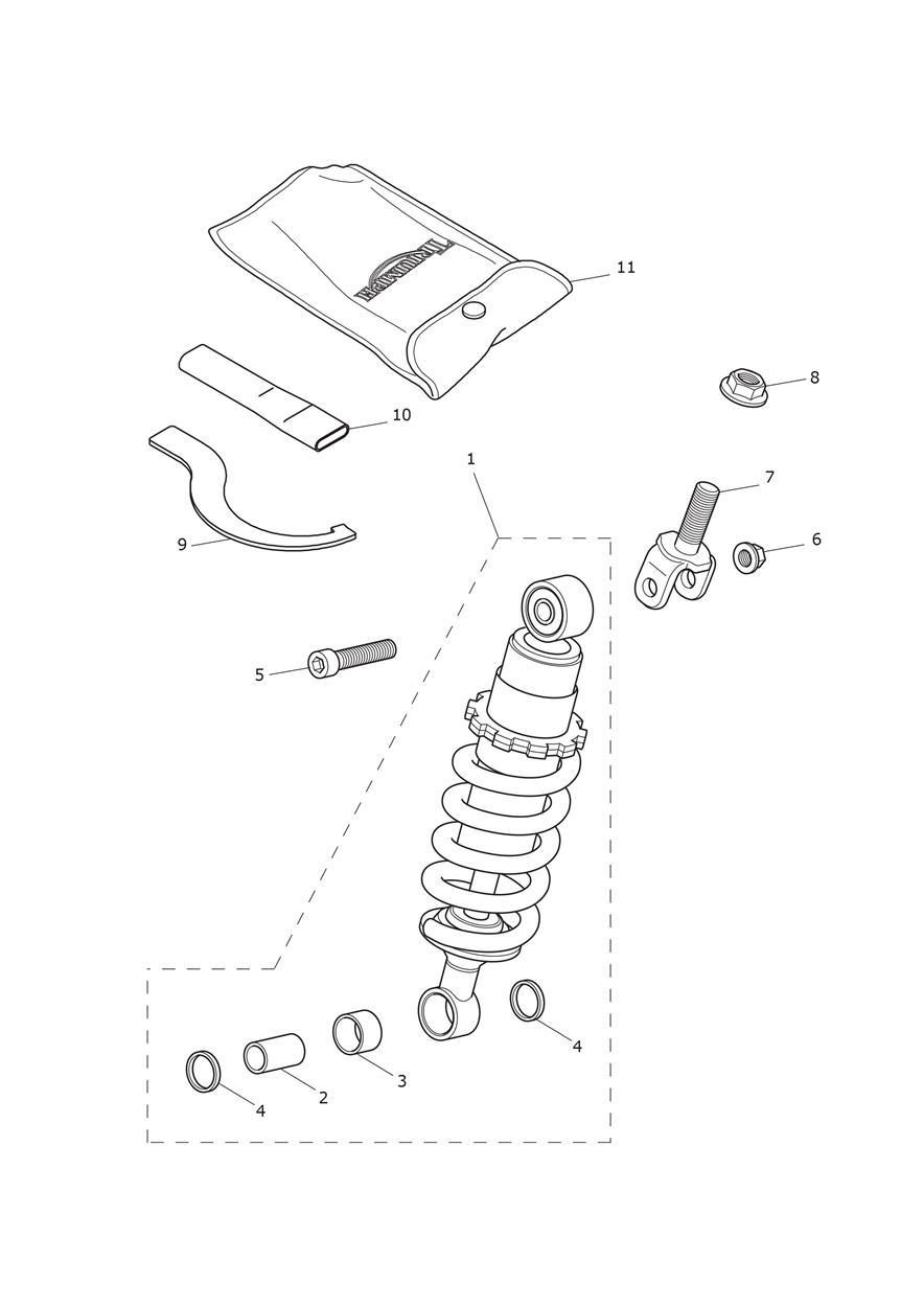 Rear Suspension Unit exploded diagram