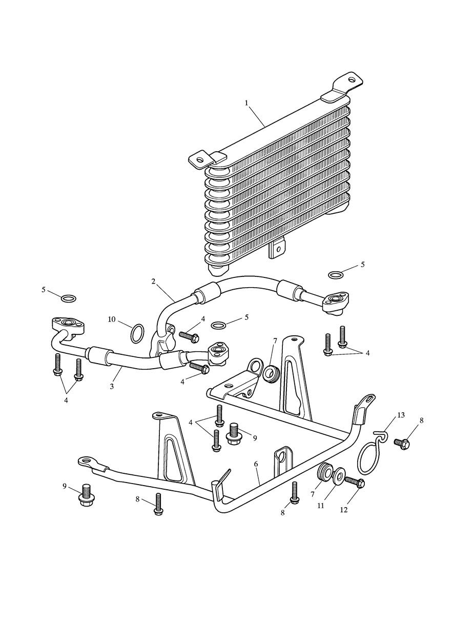 Oil Cooler exploded diagram