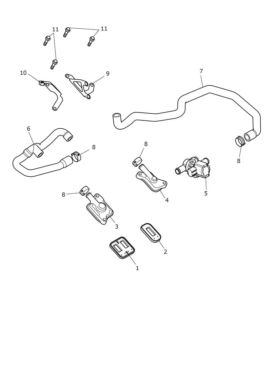 Emissions Control System exploded diagram