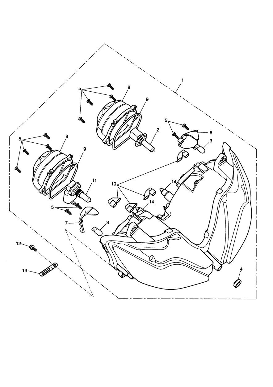 Headlight Assembly exploded diagram