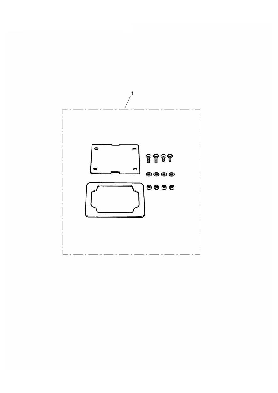Frame Licence Plate Kit exploded diagram