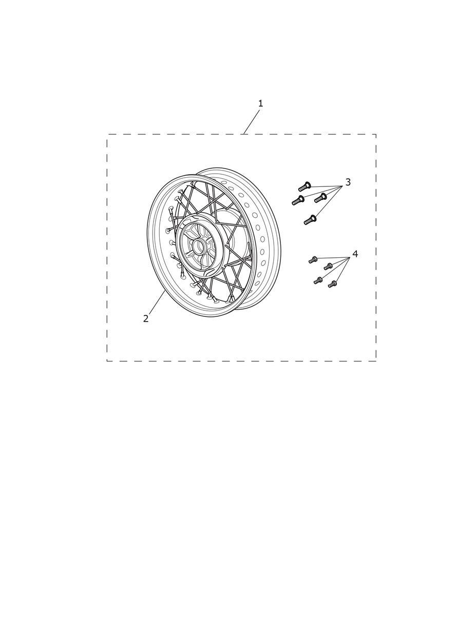 Rear Wheel Kit, Chrome exploded diagram