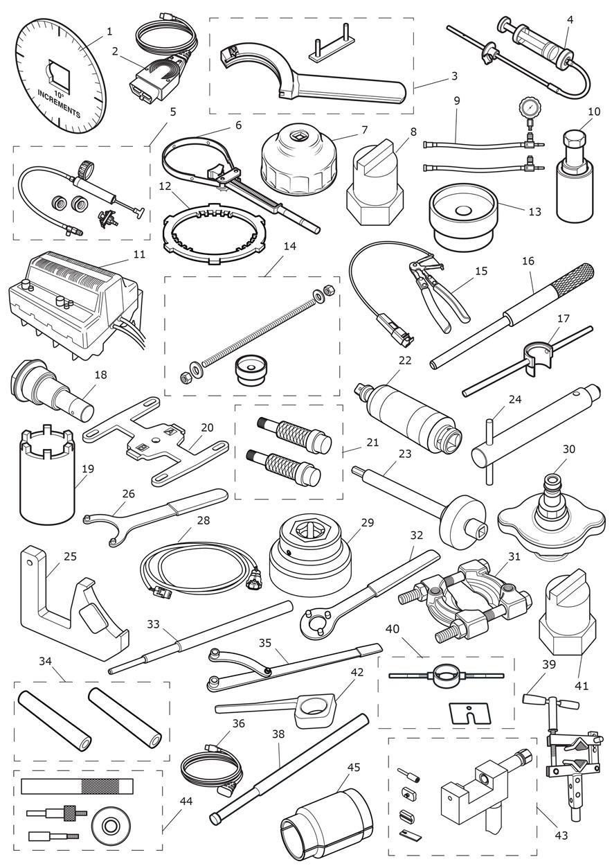 Service Tools exploded diagram