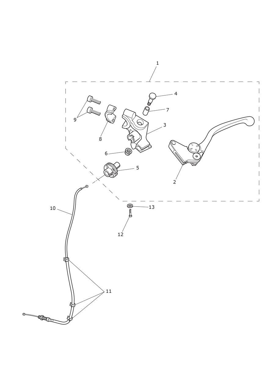 Clutch Controls exploded diagram