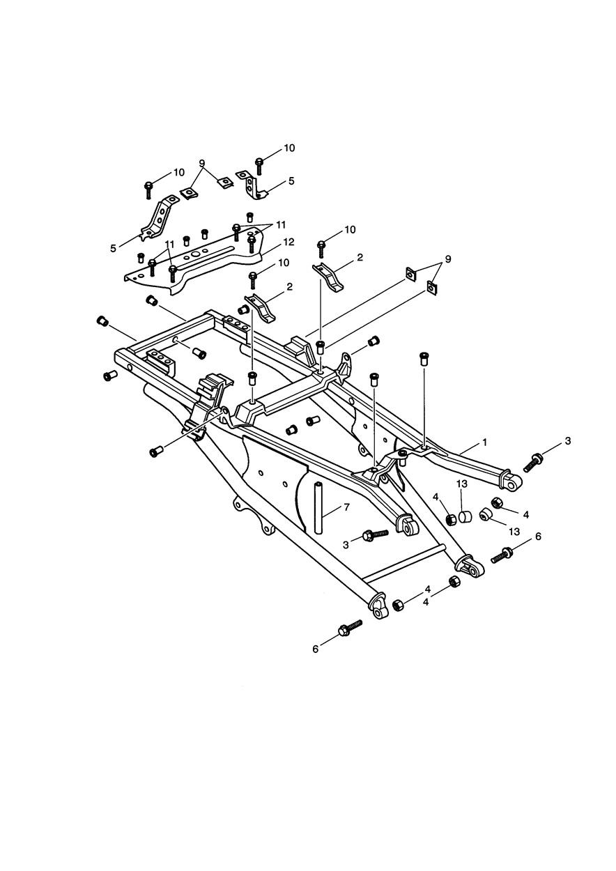 Rear Sub-Frame and Fittings exploded diagram