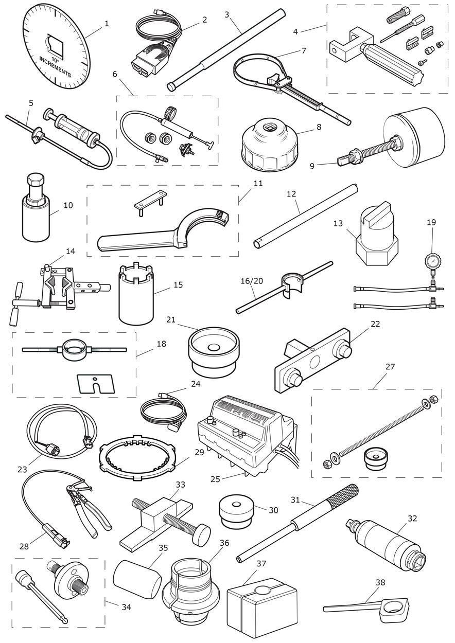 Service Tools exploded diagram