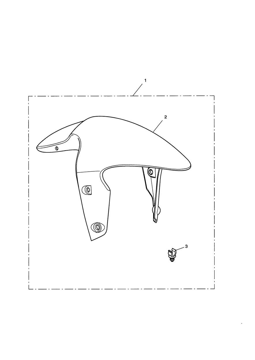 Front Mudguard Kit, Carbon Fibre exploded diagram
