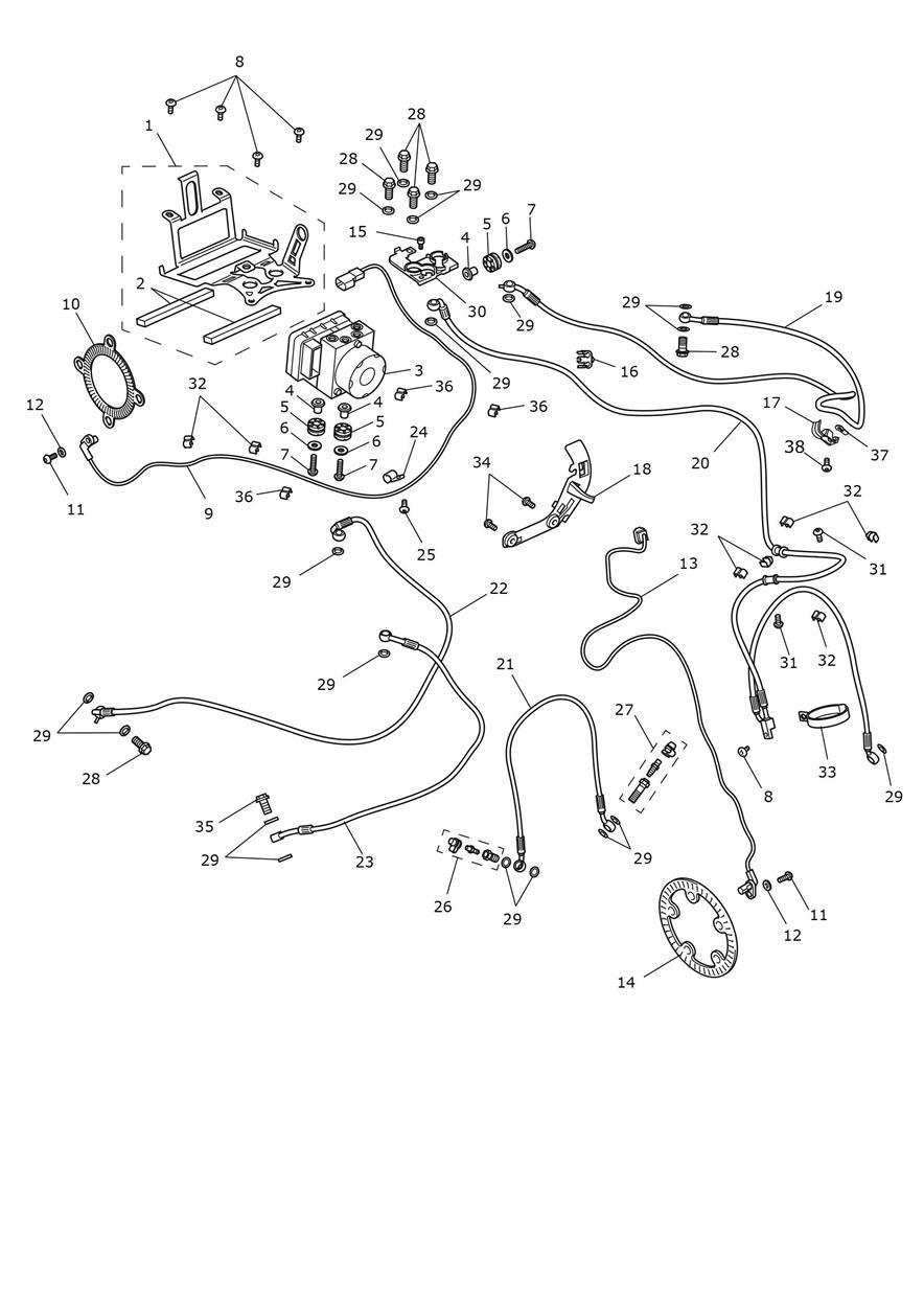 ABS System exploded diagram