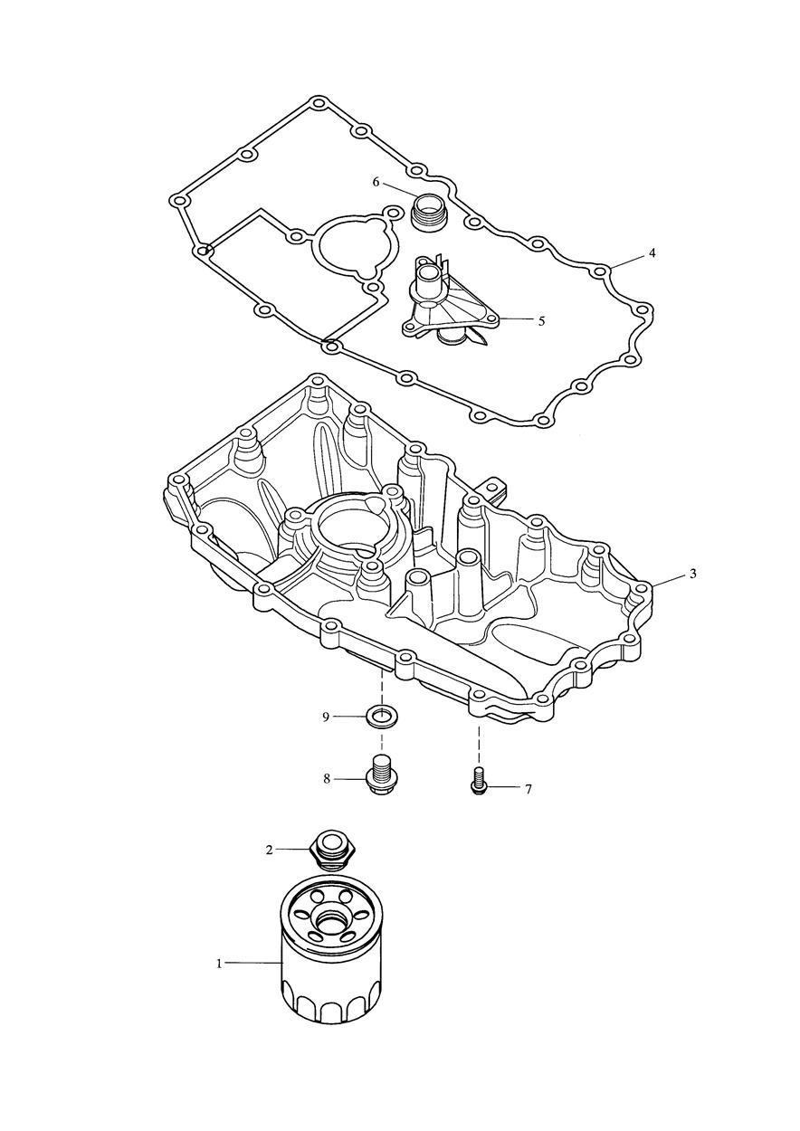 Sump & Fittings exploded diagram