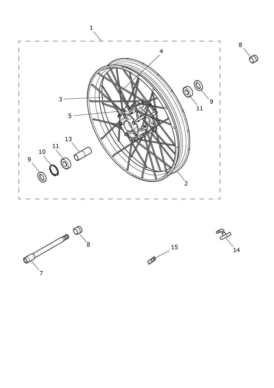 Front Wheel exploded diagram