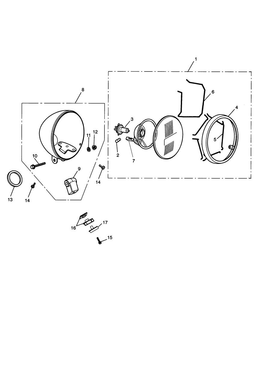 Headlight Assembly exploded diagram