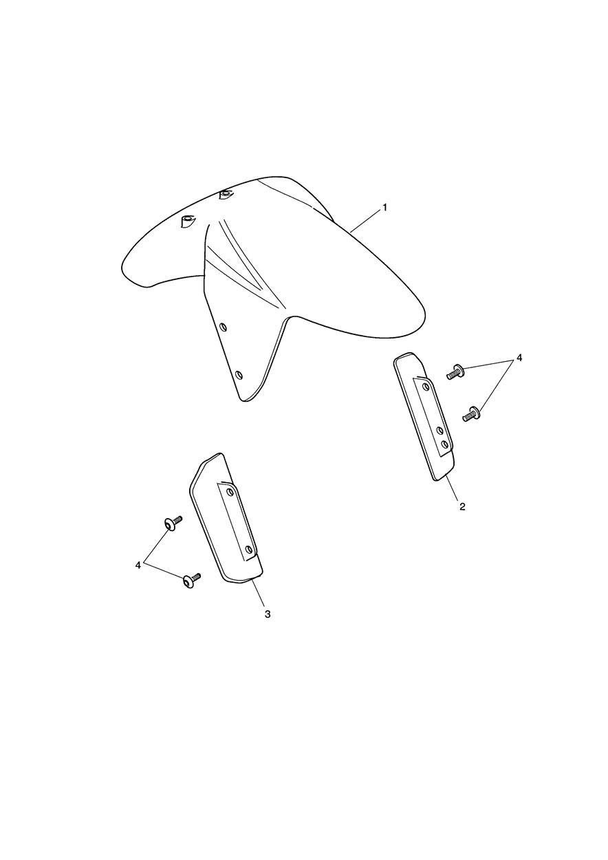 Front Mudguard exploded diagram