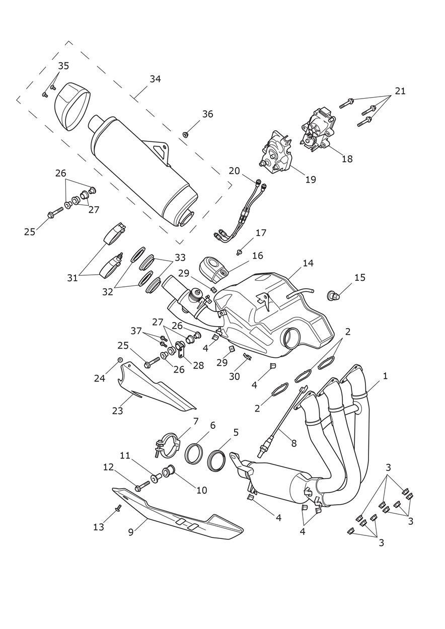 Exhaust System exploded diagram