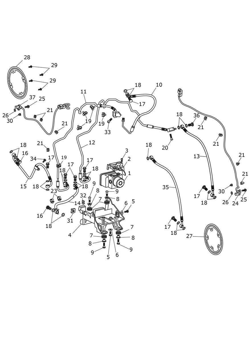 ABS System exploded diagram