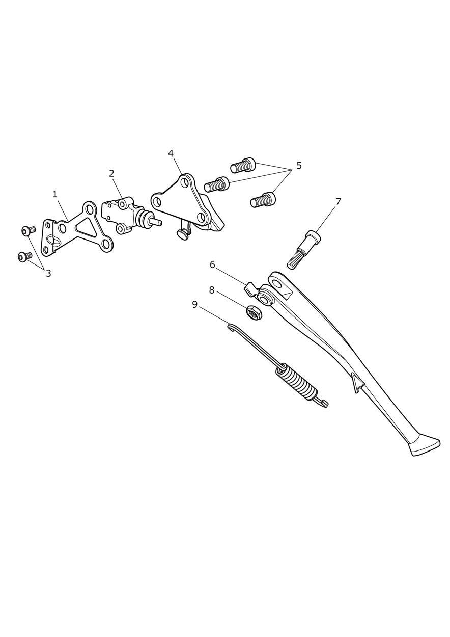 Sidestand exploded diagram