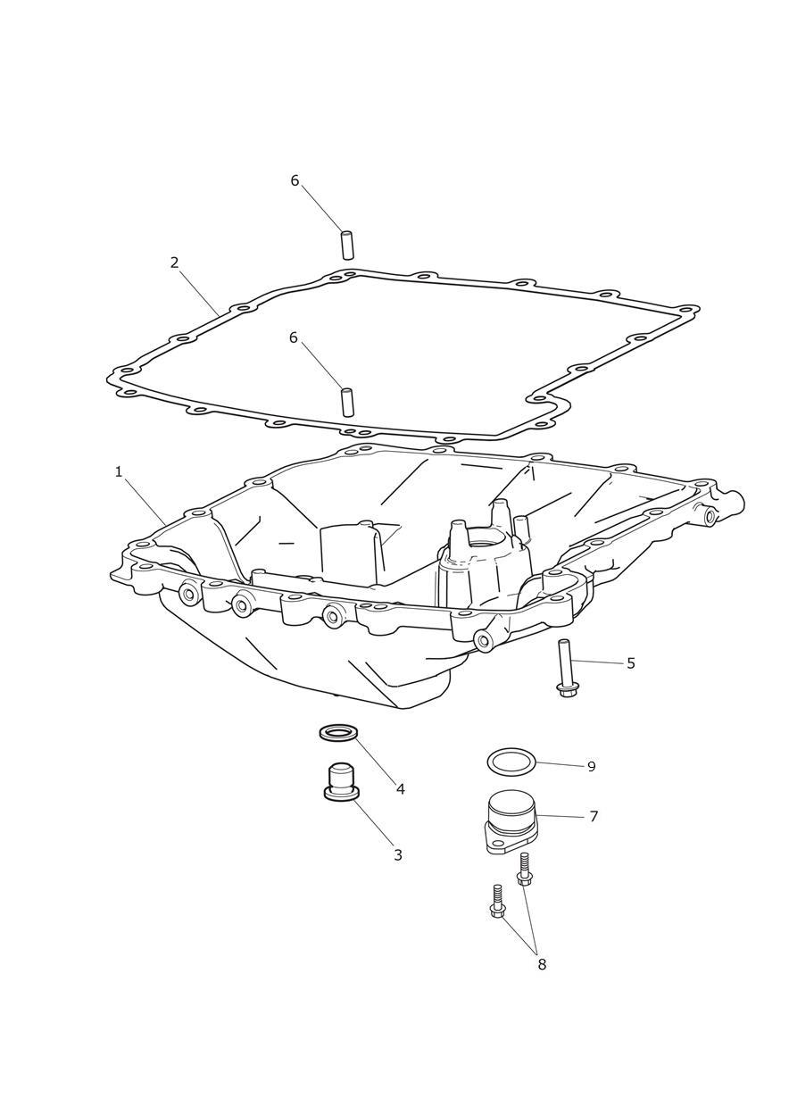 Sump & Fittings exploded diagram